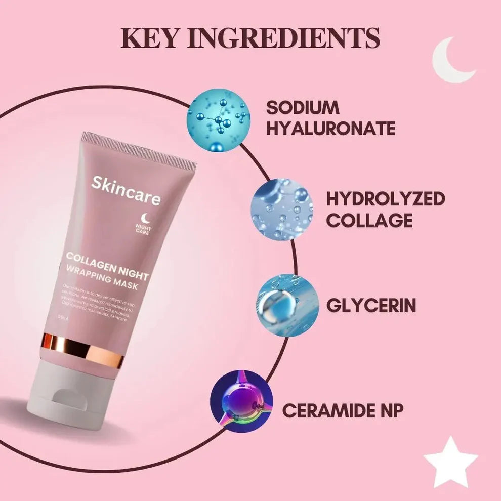 Korean Collagen Night Wrapping Peel Off Mask (Pack of 2)