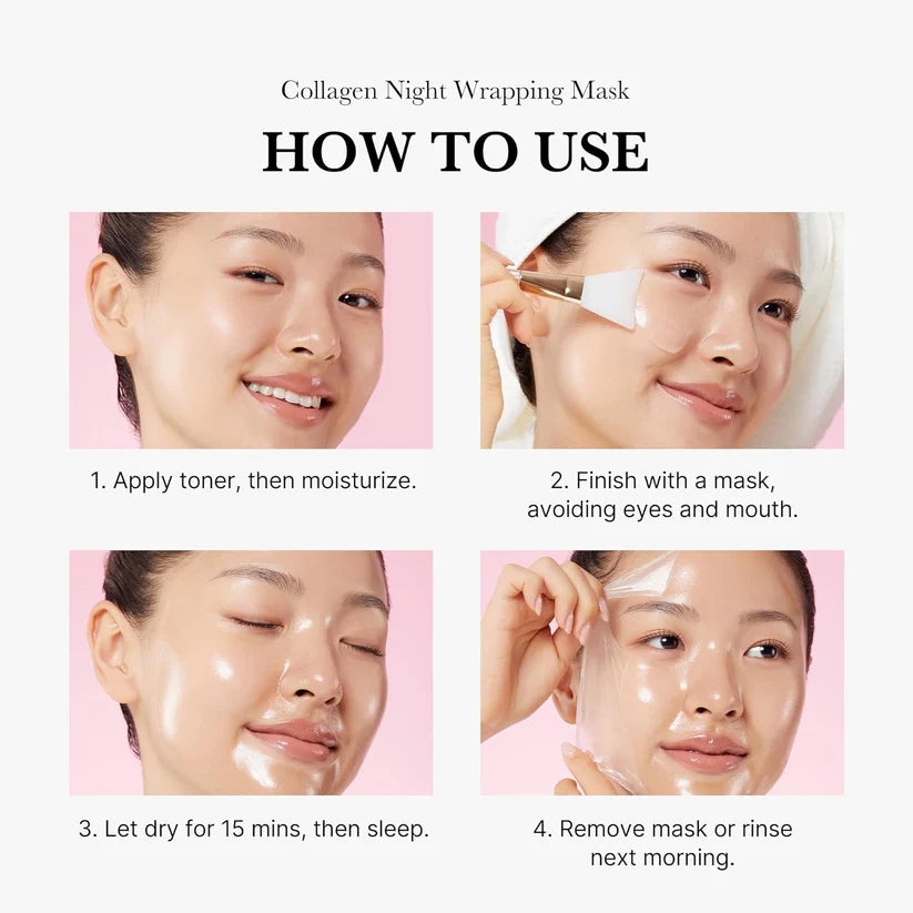 Korean Collagen Night Wrapping Peel Off Mask (Pack of 2)